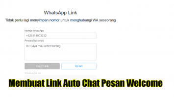 Membuat Link Auto Chat Pesan Welcome