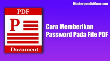 Cara Memberikan Password Pada File PDF